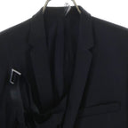 Dior Homme Front Belted Tailored Jacket Black — view 3