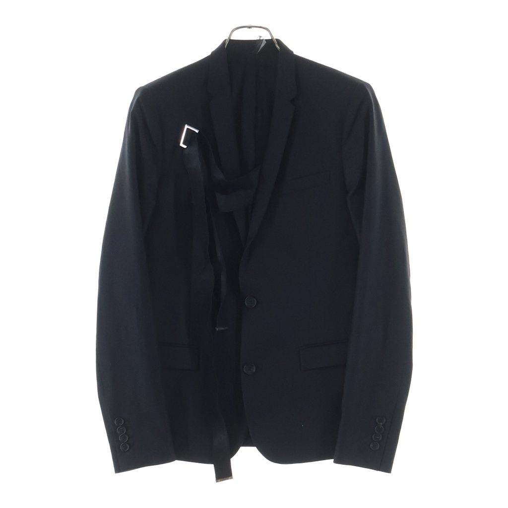 Dior Homme Front Belted Tailored Jacket Black
