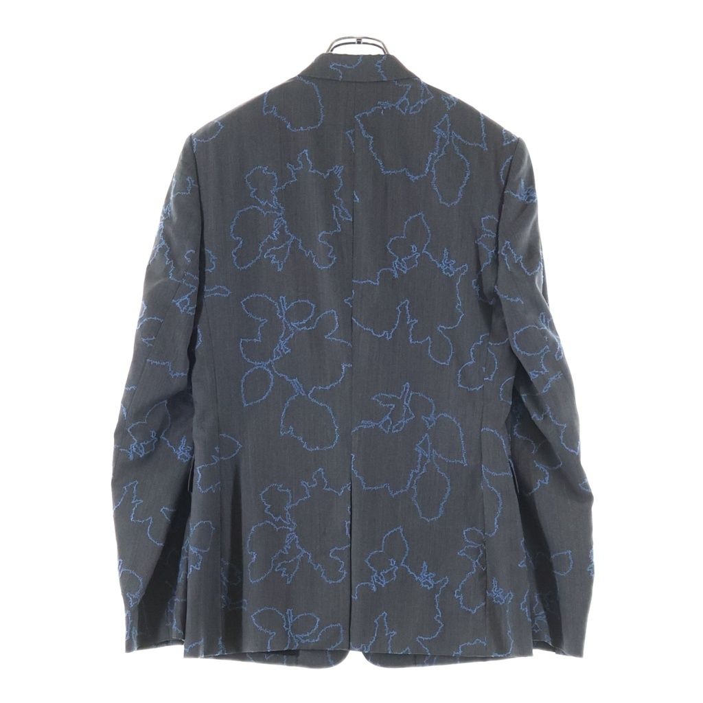 Dior Homme Flower Embroidery Tailored Jacket Gray — view 2