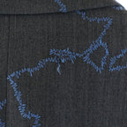 Dior Homme Flower Embroidery Tailored Jacket Gray — view 6