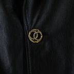 Chanel Coco Button Calf Leather Double Chain Star Coat Long Gold Decoration — view 5