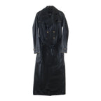 Chanel Coco Button Calf Leather Double Chain Star Coat Long Gold Decoration
