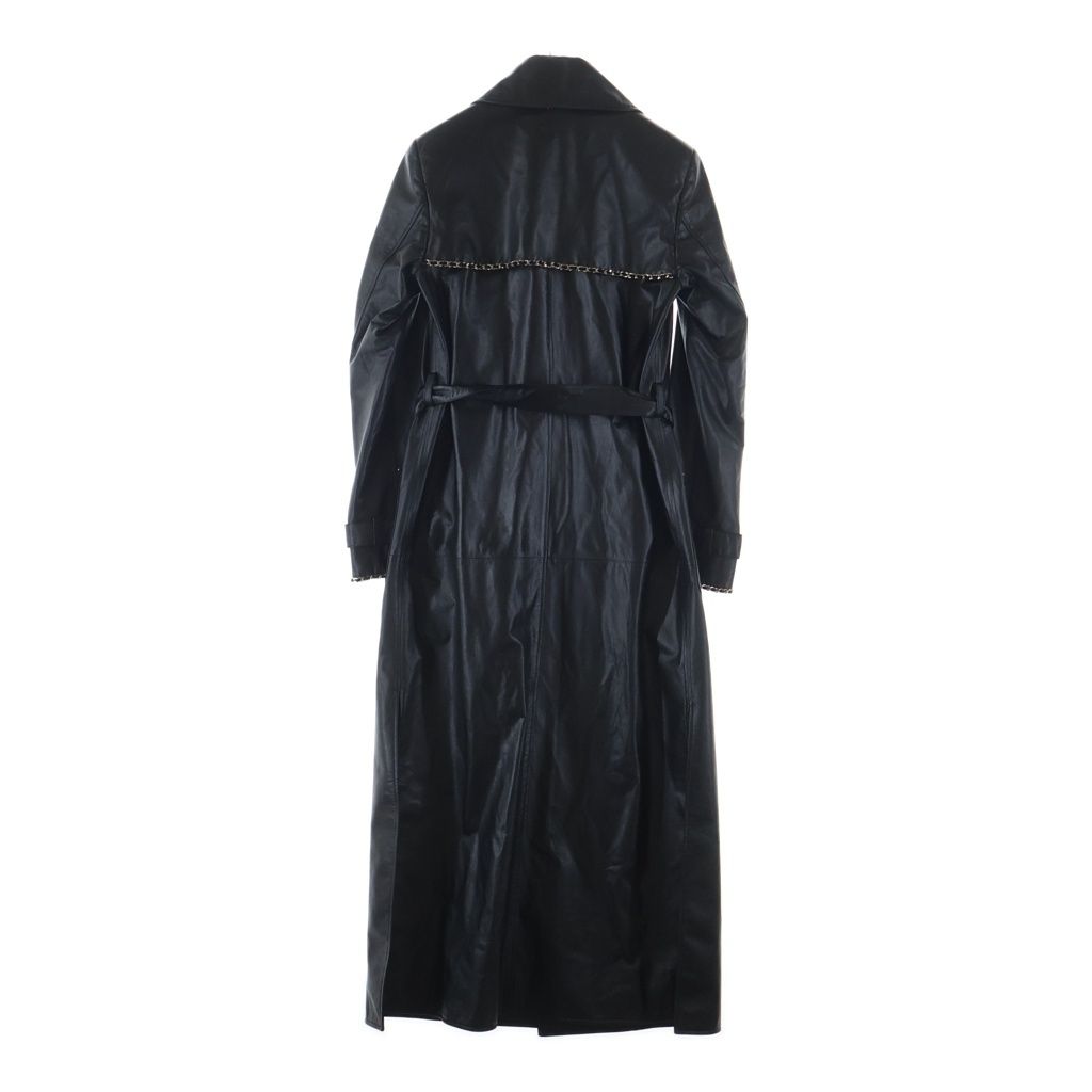 Chanel Coco Button Calf Leather Double Chain Star Coat Long Gold Decoration — view 2