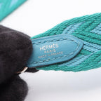 Hermes Shoulder Strap Bandouliere Sangles Zigzag Vert Veron Blue Nole — view 4
