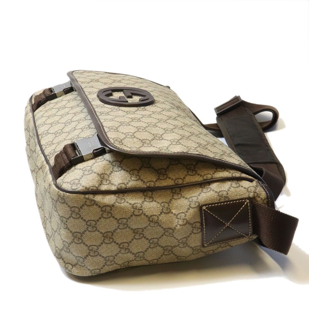 Gucci Shoulder Bag Interlocking GG Supreme Beige — view 2