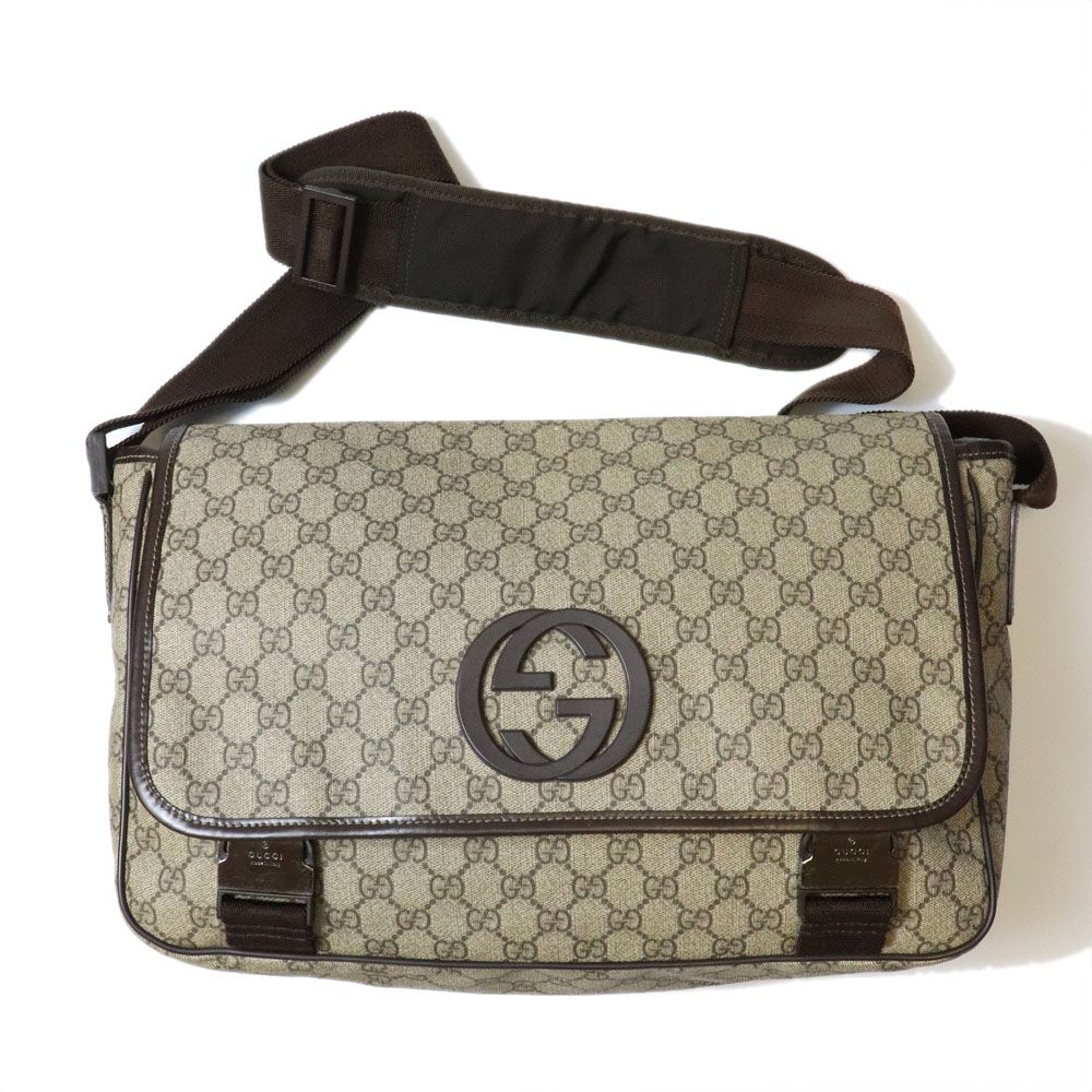 Gucci Shoulder Bag Interlocking GG Supreme Beige
