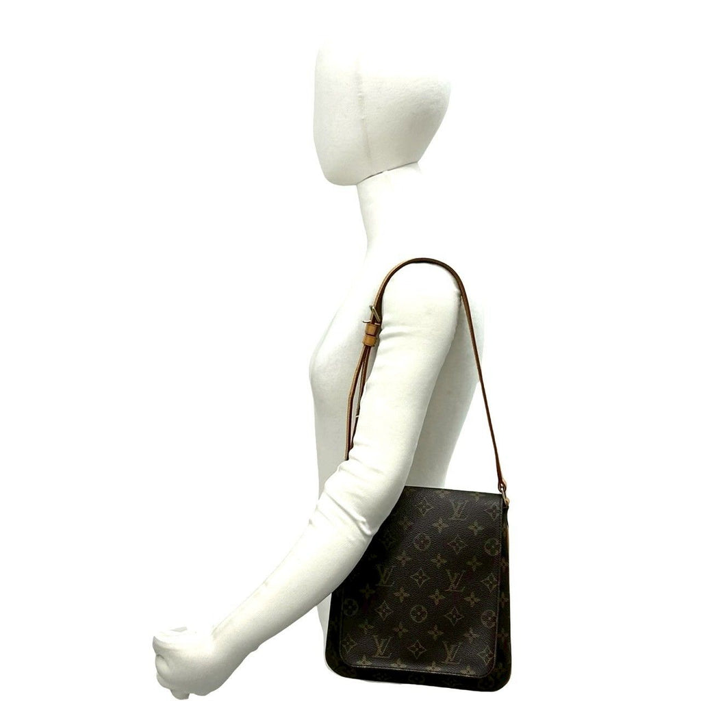 Louis Vuitton Musette Salsa Monogram Leather Logo Pattern Shoulder Bag Brown — view 2