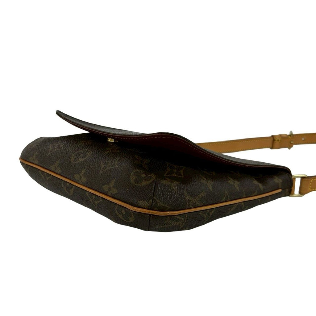 Louis Vuitton Musette Salsa Monogram Leather Logo Pattern Shoulder Bag Brown — view 8