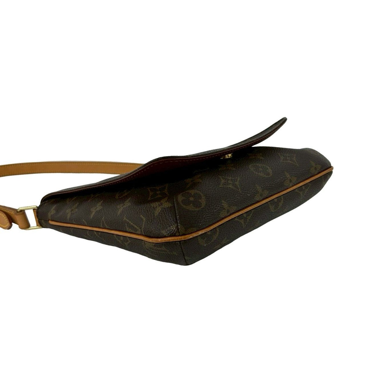 Louis Vuitton Musette Salsa Monogram Leather Logo Pattern Shoulder Bag Brown — view 7