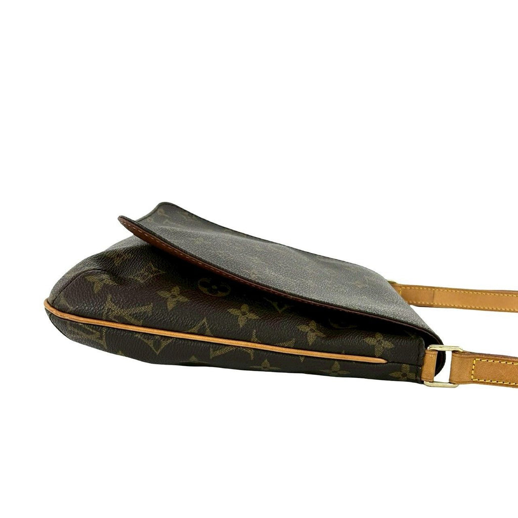 Louis Vuitton Musette Salsa Monogram Leather Logo Pattern Shoulder Bag Brown — view 6