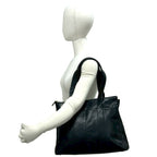 Saint Laurent Box Log Leather Tote Shoulder Bag Black — view 2