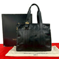 Saint Laurent Box Log Leather Tote Shoulder Bag Black