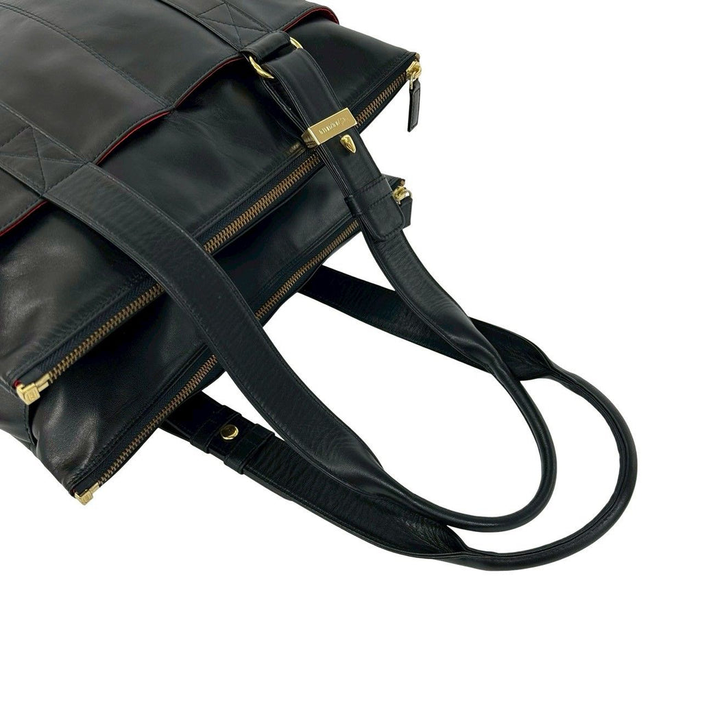 Saint Laurent Box Log Leather Tote Shoulder Bag Black — view 4