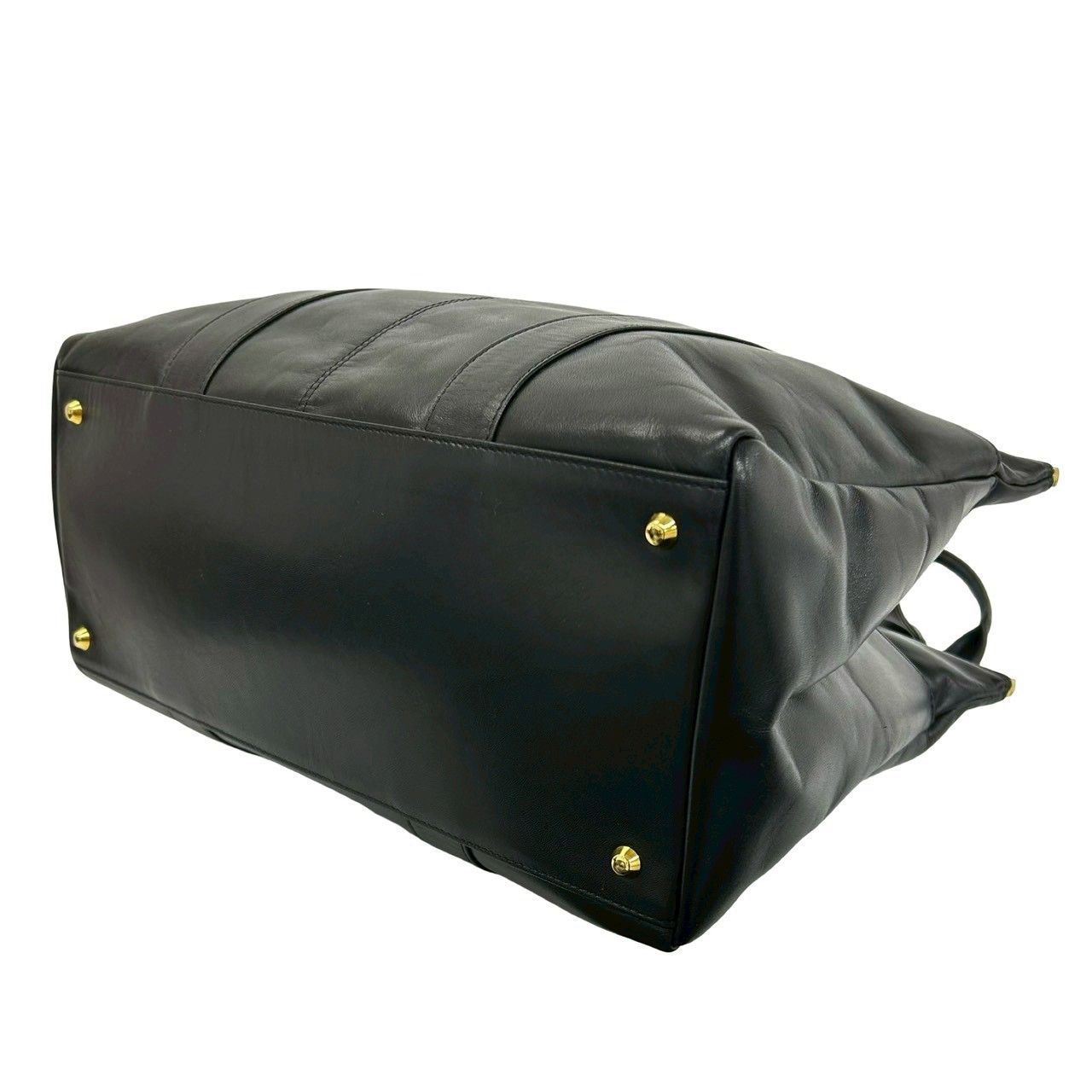 Saint Laurent Box Log Leather Tote Shoulder Bag Black — view 8