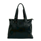 Saint Laurent Box Log Leather Tote Shoulder Bag Black — view 3