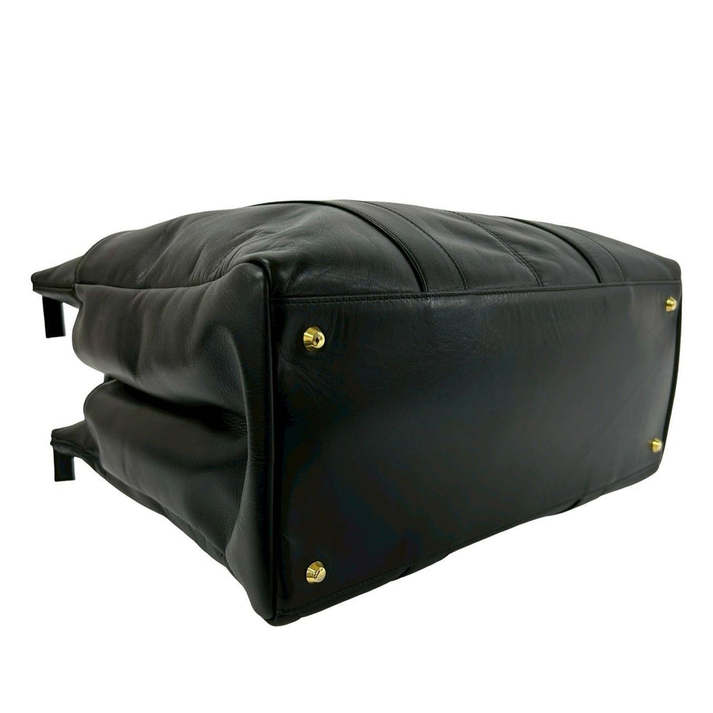 Saint Laurent Box Log Leather Tote Shoulder Bag Black — view 7