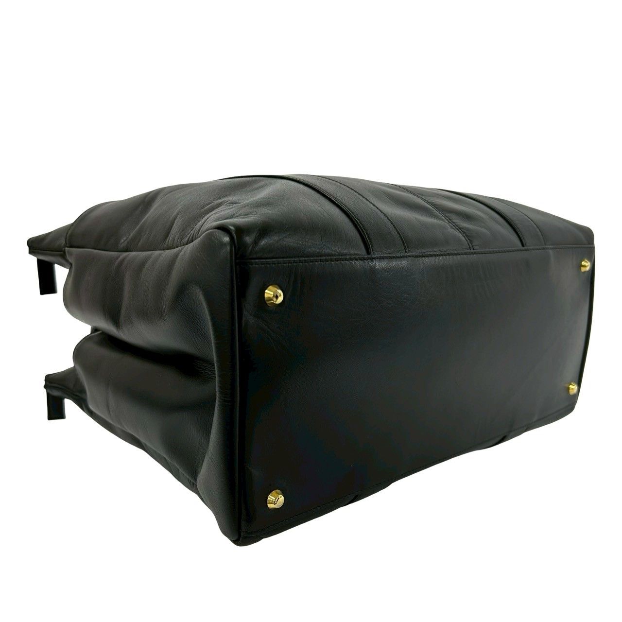 Saint Laurent Box Log Leather Tote Shoulder Bag Black — view 7