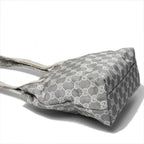 Gucci 002 GG Canvas Tote Bag Leather Gray — view 5