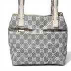 Gucci 002 GG Canvas Tote Bag Leather Gray — view 3