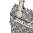 Gucci 002 GG Canvas Tote Bag Leather Gray — view 8