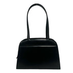 Saint Laurent Logo Stitch Leather Shoulder Bag Black — view 3
