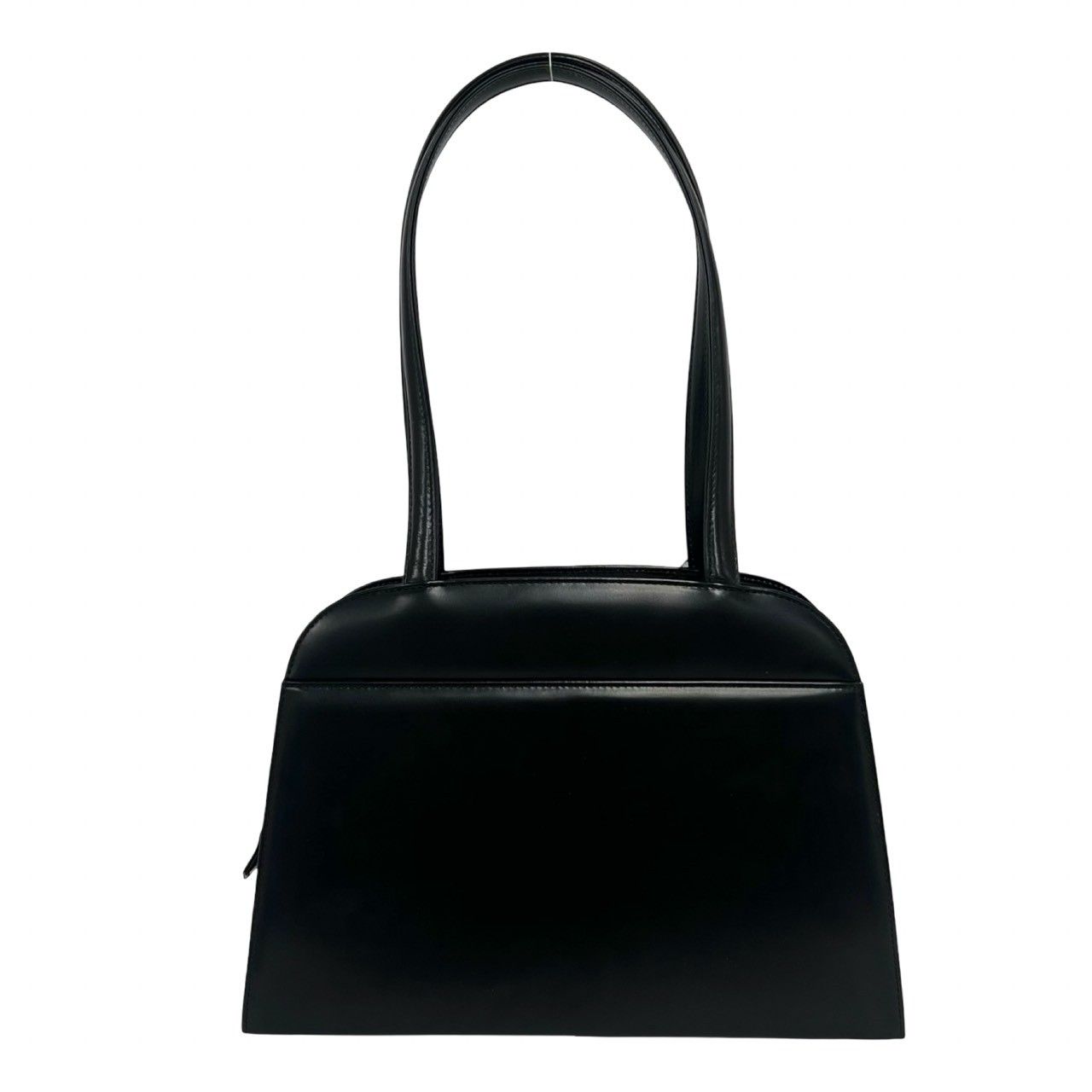 Saint Laurent Logo Stitch Leather Shoulder Bag Black — view 3
