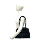 Saint Laurent Logo Stitch Leather Shoulder Bag Black — view 2