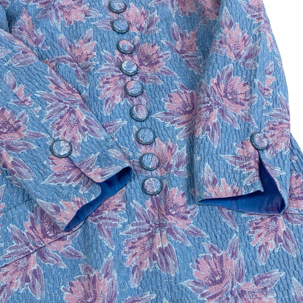 Dior Floral Dress 17 Blue Pink Purple — view 6