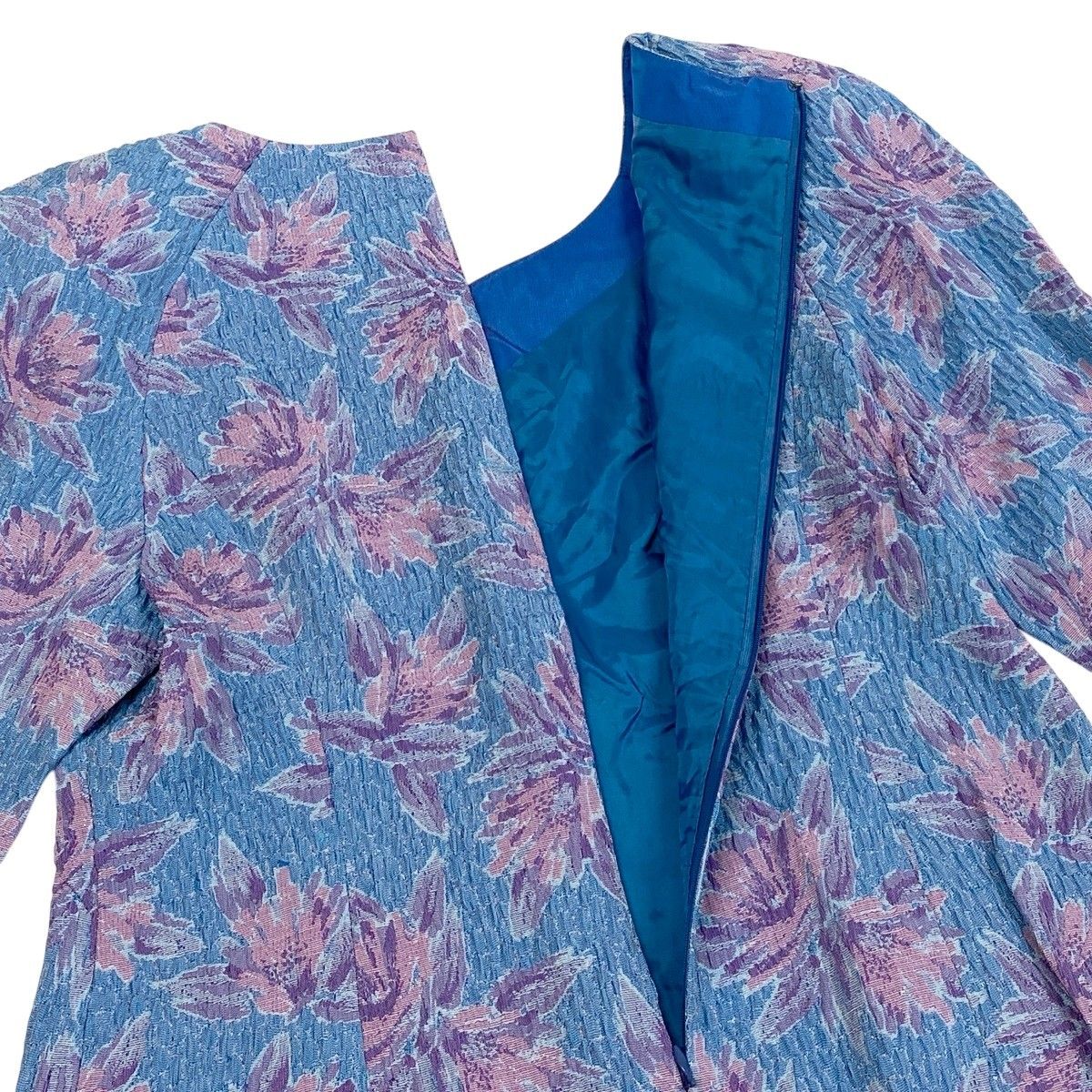 Dior Floral Dress 17 Blue Pink Purple — view 5