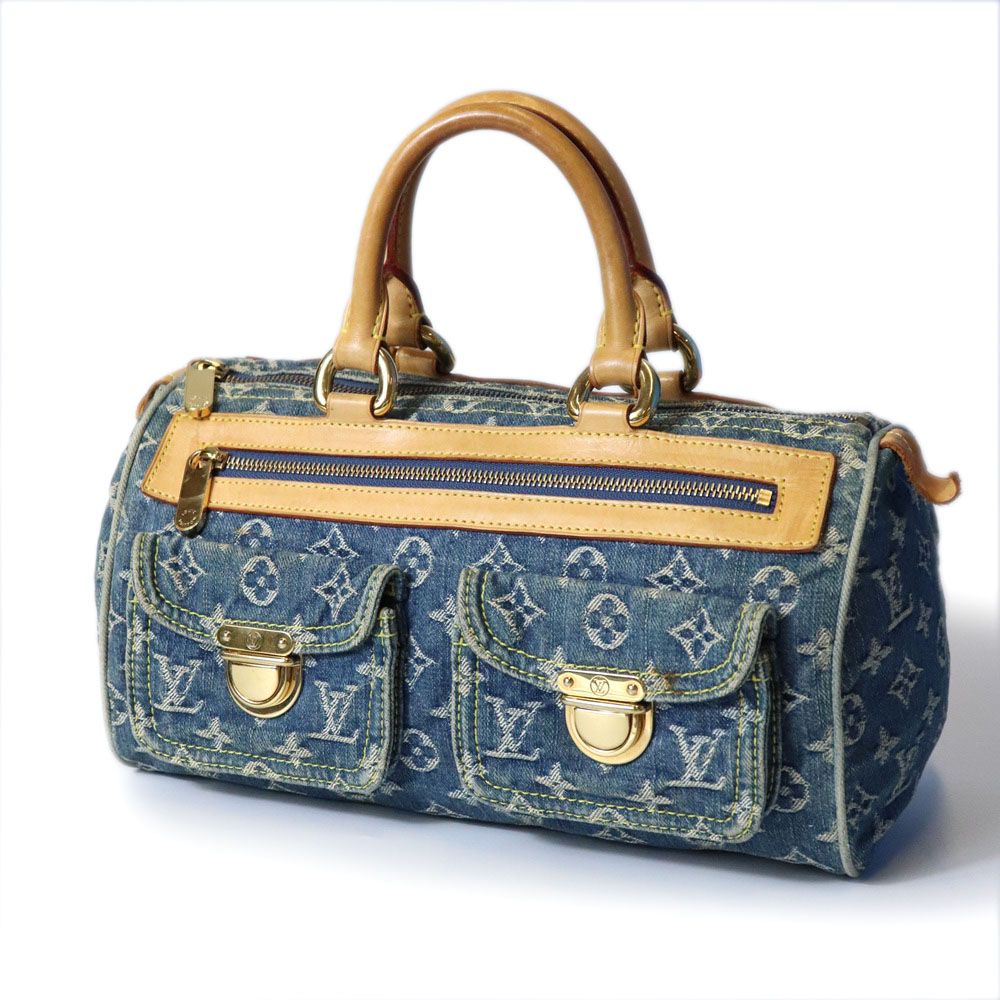 Louis Vuitton Neo Speedy Mini Boston Handbag Monogram Denim Blue