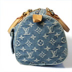 Louis Vuitton Neo Speedy Mini Boston Handbag Monogram Denim Blue — view 4