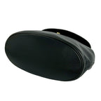 Dior Vintage CD Logo Oval Leather Handbag Black — view 8