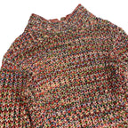 Chanel Middle Gauge Mixed Knit Sweater High Neck 34 Multicolor Wool — view 4