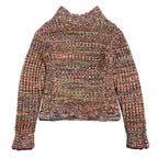 Chanel Middle Gauge Mixed Knit Sweater High Neck 34 Multicolor Wool — view 2