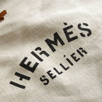 Hermes Pouch Aline de Twal Ash Canvas Ivory — view 7