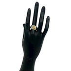 Hermes Sellier Ring 925 Sterling Silver Gold — view 2