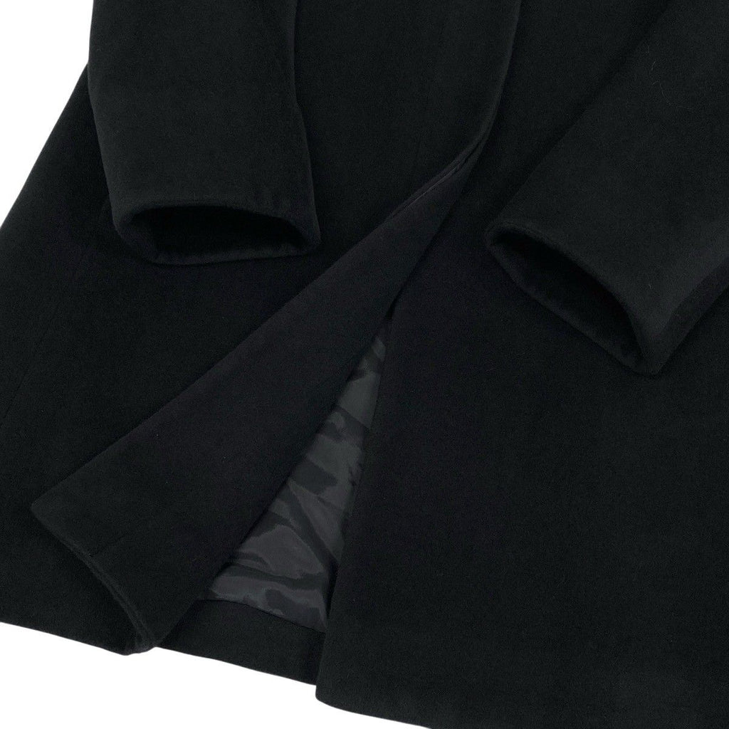 Dior Wool Soutien Collar Coat CD Logo Button Angora Blend 9 Sizes Black — view 6