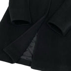Dior Wool Soutien Collar Coat CD Logo Button Angora Blend 9 Sizes Black — view 6