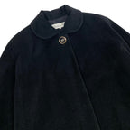 Dior Wool Soutien Collar Coat CD Logo Button Angora Blend 9 Sizes Black — view 5