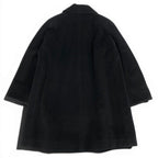 Dior Wool Soutien Collar Coat CD Logo Button Angora Blend 9 Sizes Black — view 3