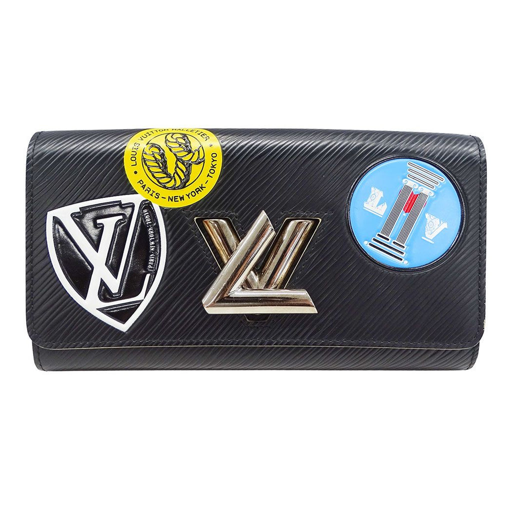 Louis Vuitton Wallet Epi Leather Portefeuille Twist Noir Black Multicolor