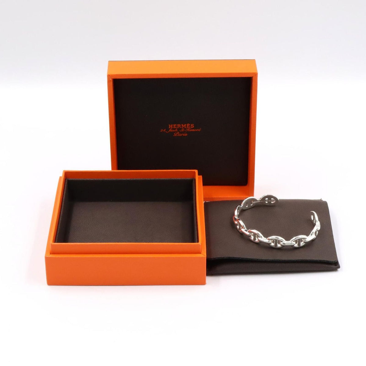 Hermes Bracelet Chaine D'Ancre 15.5 925 Sterling Silver Enchainee — view 5