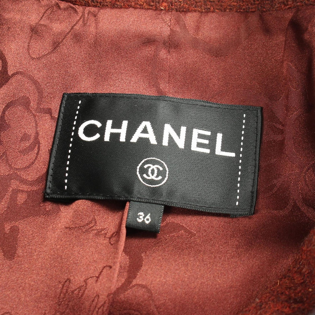 Chanel CC Logo Button Tweed Wool Jacket — view 3