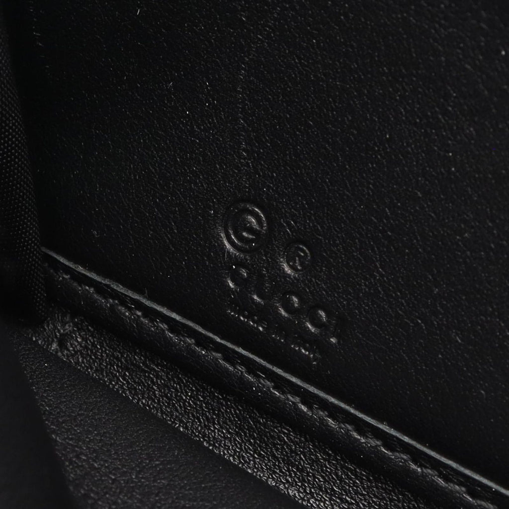 Gucci Round Wallet Micro Guccissima Black Leather — view 4