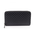 Gucci Round Wallet Micro Guccissima Black Leather