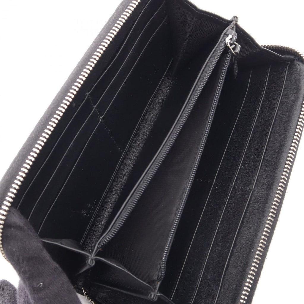 Gucci Round Wallet Micro Guccissima Black Leather — view 3