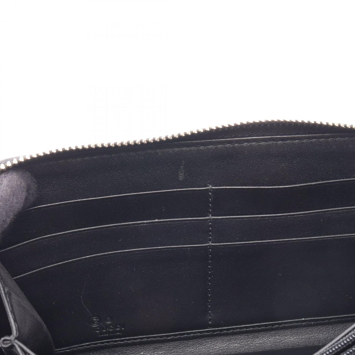 Gucci Round Wallet Micro Guccissima Black Leather — view 7