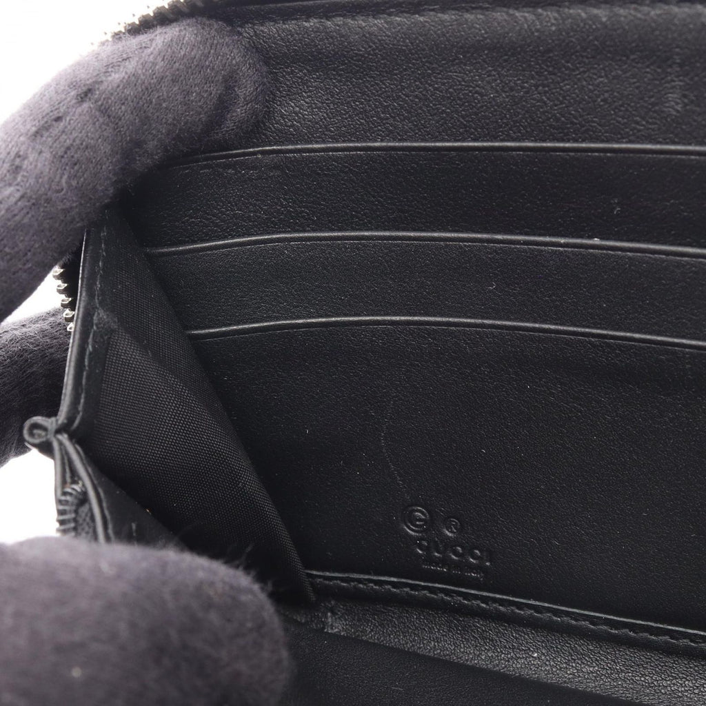 Gucci Round Wallet Micro Guccissima Black Leather — view 6