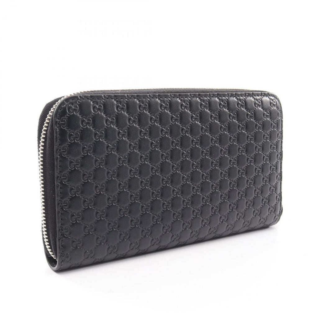 Gucci Round Wallet Micro Guccissima Black Leather — view 2
