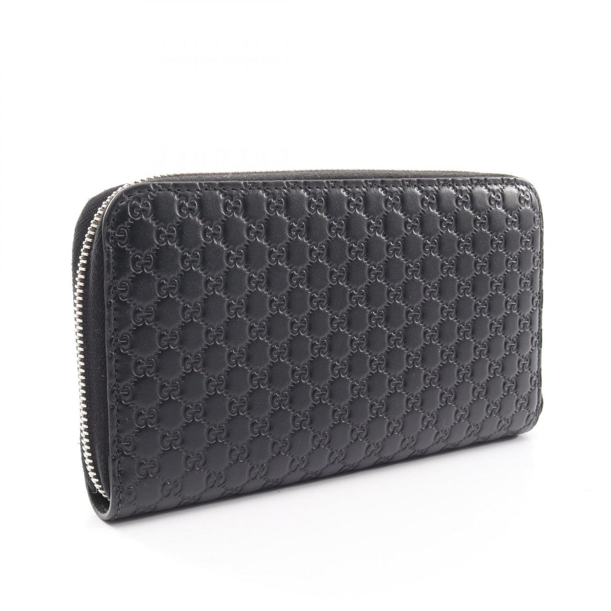 Gucci Round Wallet Micro Guccissima Black Leather — view 2